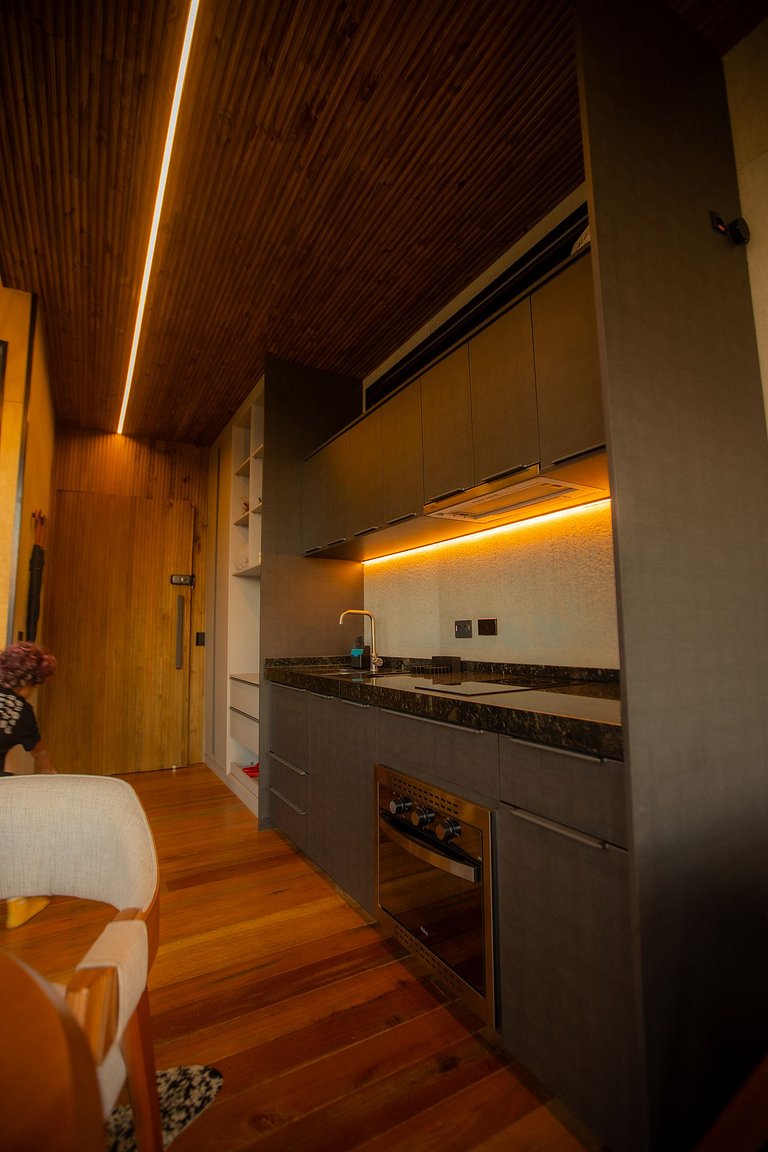 Refúgio do Baú Cabana Tekoá teto de vidro e cinema